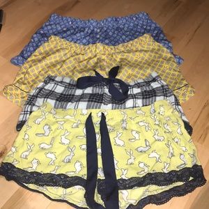 Set of four pajama shorts